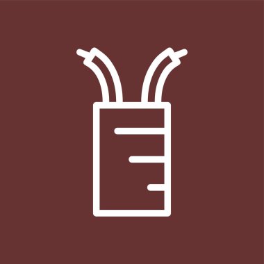 Kablo simgesi, vektör illüstrasyonu basit tasarım