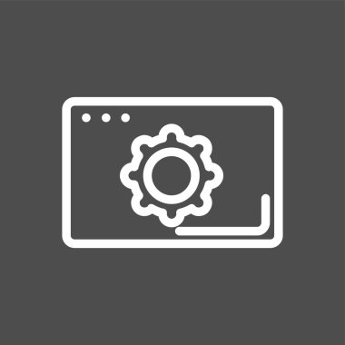 ayarlar simgesi, vektör illüstrasyonu basit tasarım