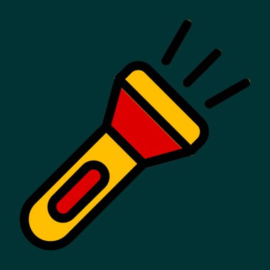 Flah Light simgesi, vektör illüstrasyonu basit tasarım