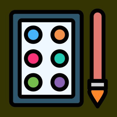 Watercolor icon, vector illustration simple design
