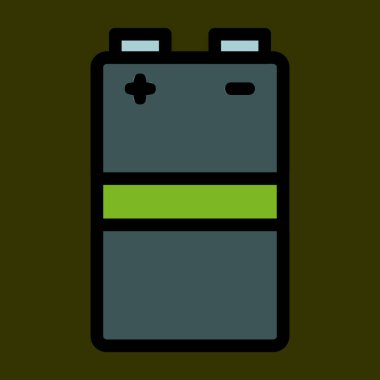 Battery icon, vector illustration simple design