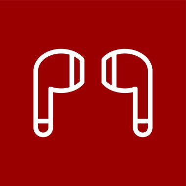 Kulaklık simgesi, vektör illüstrasyonu basit tasarım