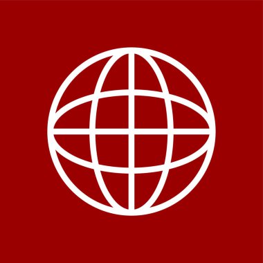 dünya simgesi, vektör illüstrasyonu basit tasarım