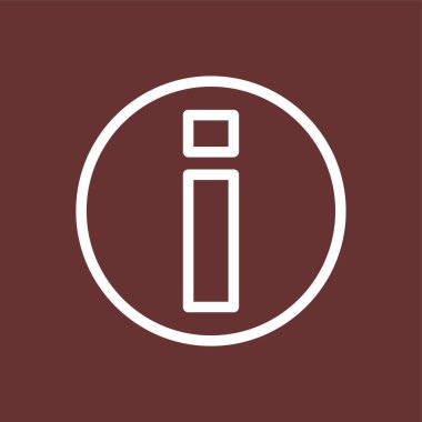 Bilgi simgesi, vektör illüstrasyonu basit tasarım