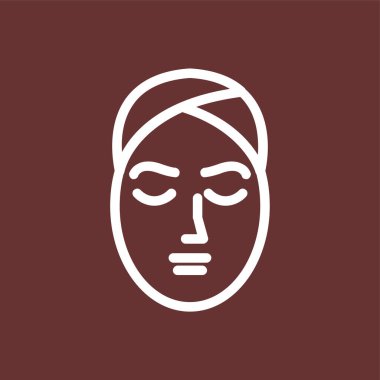 Yüz Tedavi simgesi, vektör illüstrasyonu basit tasarım