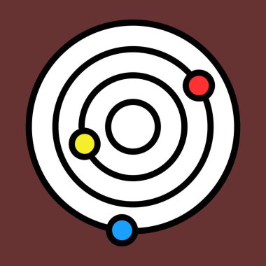 Galaksi simgesi, vektör illüstrasyonu basit tasarım