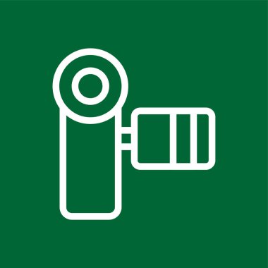 video kamera simgesi, vektör illüstrasyonu basit tasarım