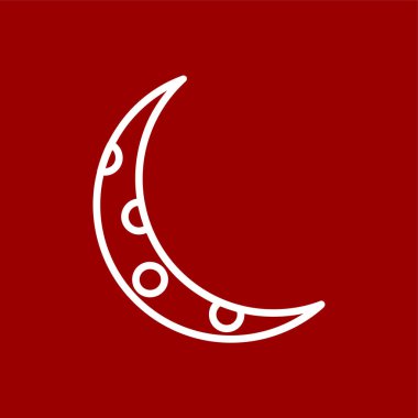 Ay simgesi, vektör illüstrasyonu basit tasarım