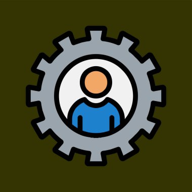 yönetim simgesi, vektör illüstrasyonu basit tasarım