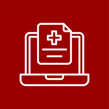 Çevrimiçi Raporlar simgesi, vektör illüstrasyonu basit tasarım