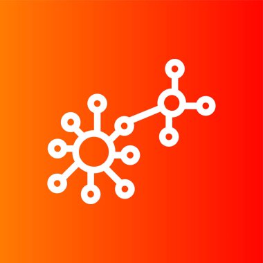 Atom yapı simgesi, vektör illüstrasyon basit tasarım