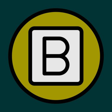 Kalın simge, vektör illüstrasyonu basit tasarım