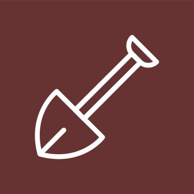 Kürek simgesi, vektör illüstrasyonu basit tasarım