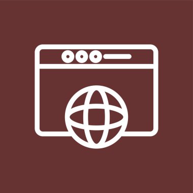 Browser icon, vector illustration simple design
