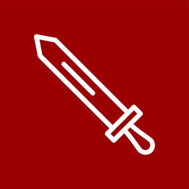 kılıç simgesi, vektör illüstrasyonu basit tasarım