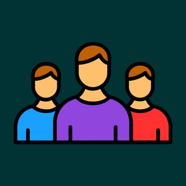 Team icon, vector illustration simple design