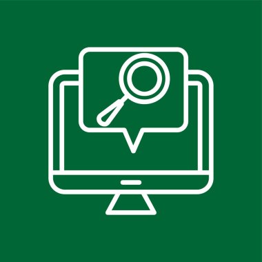 araştırma simgesi, vektör illüstrasyonu basit tasarım