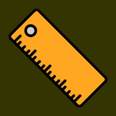 Ruler icon, vector illustration simple design