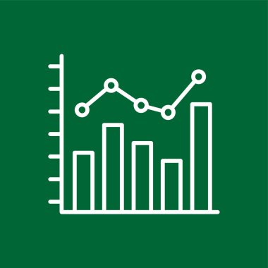 çubuk grafik simgesi, vektör illüstrasyonu basit tasarım