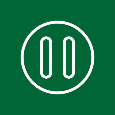 Düğme simgesini duraklat, vektör illüstrasyonu basit tasarım