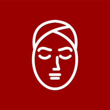 Yüz Tedavi simgesi, vektör illüstrasyonu basit tasarım