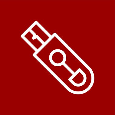 Flaş bellek simgesi, vektör illüstrasyonu basit tasarım