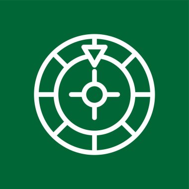 Rulet simgesi, vektör illüstrasyonu basit tasarım