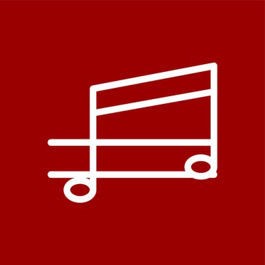 müzik simgesi, vektör illüstrasyonu basit tasarım