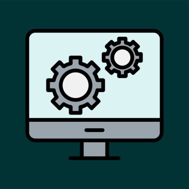 Yazılım simgesi, vektör illüstrasyonu basit tasarım