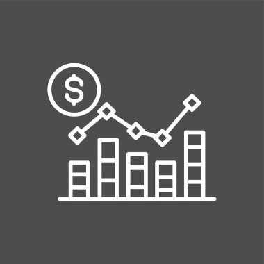 Yığılmış Çubuk Çizelgesi simgesi, vektör illüstrasyonu basit tasarım
