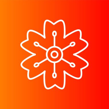 Kiraz çiçeği simgesi, vektör illüstrasyonu basit tasarım