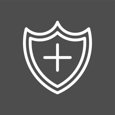 Sheild simgesi, vektör illüstrasyonu basit tasarım