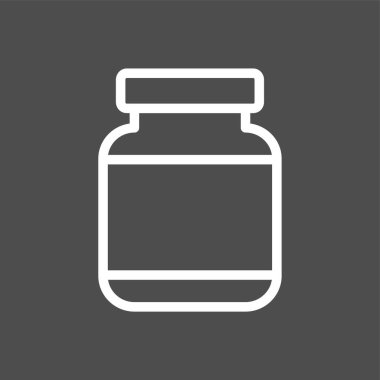 Kavanoz simgesi, vektör illüstrasyonu basit tasarım