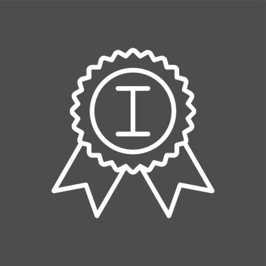 Madalya simgesi, vektör illüstrasyonu basit tasarım