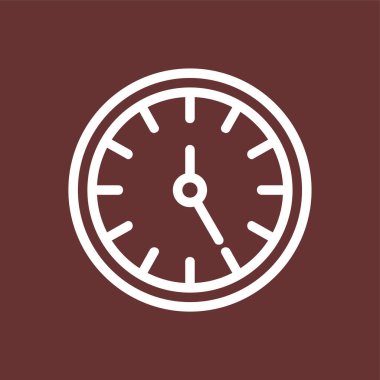 Saat simgesi, vektör illüstrasyonu basit tasarım