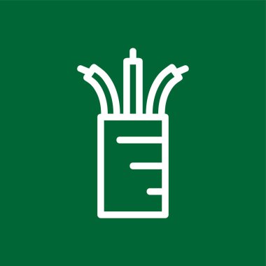 Kablo simgesi, vektör illüstrasyonu basit tasarım