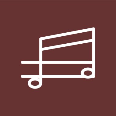 müzik simgesi, vektör illüstrasyonu basit tasarım
