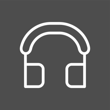 kulaklık simgesi, vektör illüstrasyonu basit tasarım