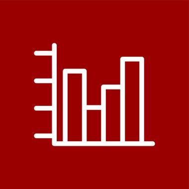 Grafik çubuğu simgesi, vektör illüstrasyonu basit tasarım