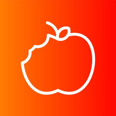 elma simgesi, vektör illüstrasyonu basit tasarım