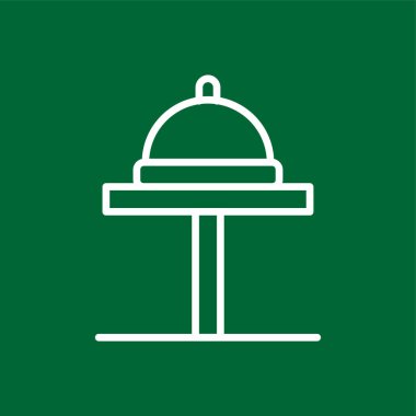 Düğün yemeği ikonu, vektör illüstrasyonu basit tasarım