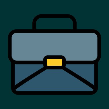 evrak çantası simgesi, vektör illüstrasyonu basit tasarım