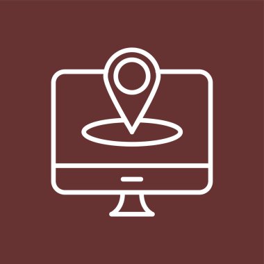 konum simgesi, vektör illüstrasyonu basit tasarım