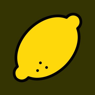 limon simgesi, vektör illüstrasyonu basit tasarım