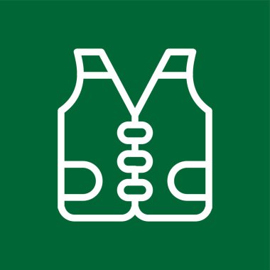 Can yeleği simgesi, vektör illüstrasyonu basit tasarım