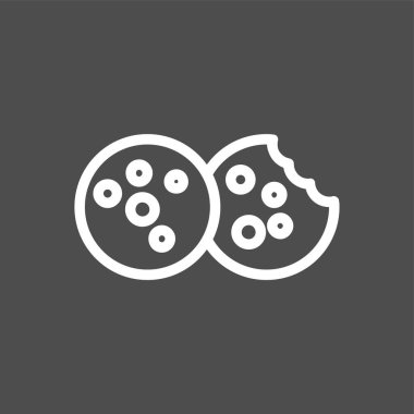 Kurabiye simgesi, vektör illüstrasyonu basit tasarım