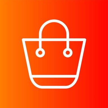 Alışveriş poşeti simgesi, vektör illüstrasyonu basit tasarım