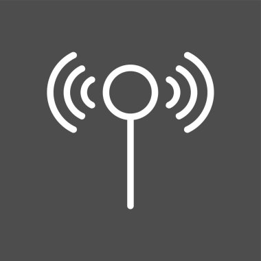 Sinyal simgesi, vektör illüstrasyonu basit tasarım