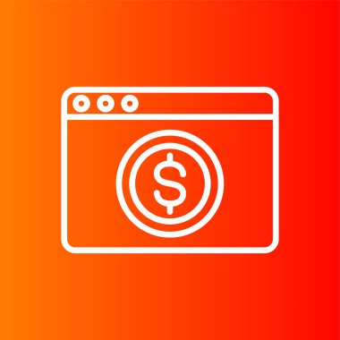 Dolar simgesi, vektör illüstrasyonu basit tasarım