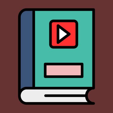 video simgesi, vektör illüstrasyonu basit tasarım